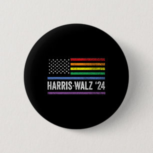 Walz 2024 Election Kamala Tim Waltz American Lgbt  6 Cm Round Badge