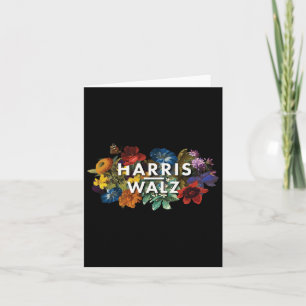 Walz 2024 Floral Feminine Women Harris Waltz 2024 Card