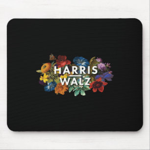 Walz 2024 Floral Feminine Women Harris Waltz 2024 Mouse Mat