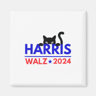 Walz 2024 Funny Cat Election Kamala Harris Tim Wal Magnet