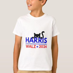 Walz 2024 Funny Cat Election Kamala Harris Tim Wal T-Shirt