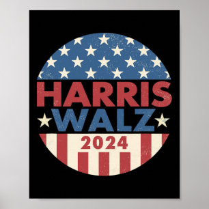 Walz 2024 Kamala Harris 2024 Tim Walz 2024 Usa Fla Poster