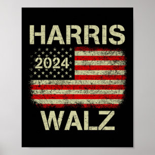 Walz 2024 Kamala Harris 2024 Tim Walz 2024 Usa Fla Poster