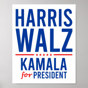 Walz 2024 Kamala Harris For President Tim Walz  Poster