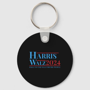 Walz 2024 Kamala Harris Tim Walz Campaign Funny Te Key Ring