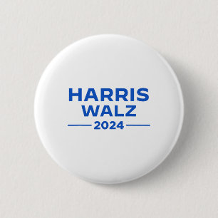 Walz 2024 President American Flag Kamala Harris 6 Cm Round Badge
