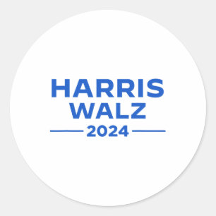 Walz 2024 President American Flag Kamala Harris Classic Round Sticker