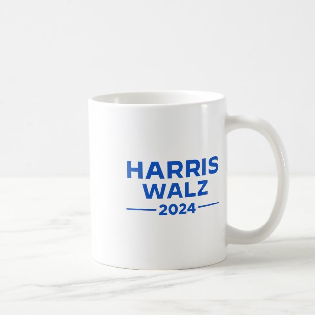 Walz 2024 President American Flag Kamala Harris  Coffee Mug (Right)