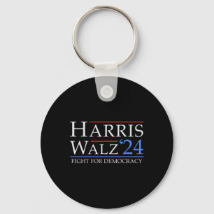 Walz 2024 Save Democracy 2024 Election Funny Harri Key Ring