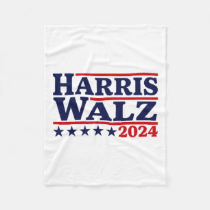 Walz 24 Election Kamala Harris Tim Waltz 24 4 Fleece Blanket