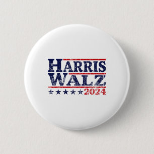 Walz 24 Election Kamala Harris Tim Waltz 24  6 Cm Round Badge
