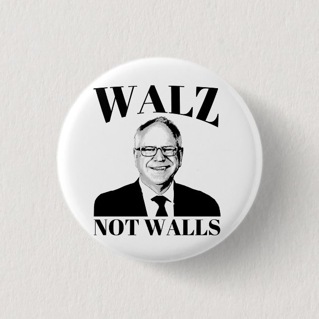 Walz not Walls 3 Cm Round Badge (Front)