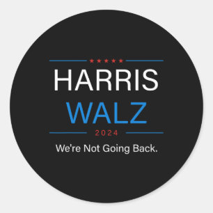 WAlzheimer 2024 Election Kamala Harris Tim W Waltz Classic Round Sticker