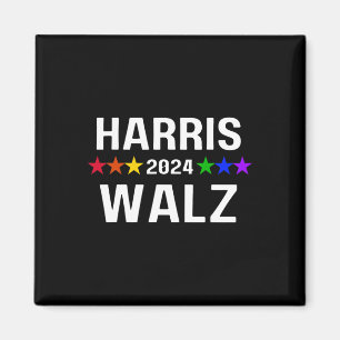 WAlzheimer 2024 Lgbtq Gay Pride Rainbow Kamala Har Magnet