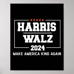 WAlzheimer 2024 Make America Kind Again Harris Wal Poster