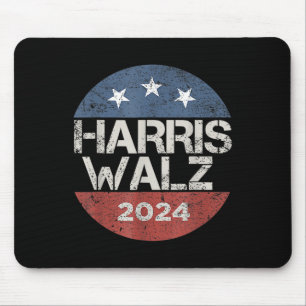 WAlzheimer 2024 Vintage Button Kamala Harris Tim W Mouse Mat