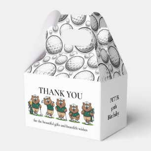 Wambats golf themed birthday Favour Box