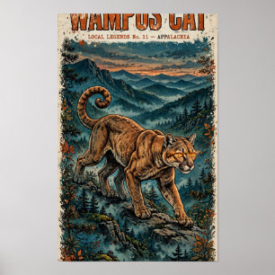 Wampus Cat Appalachian Legend Poster