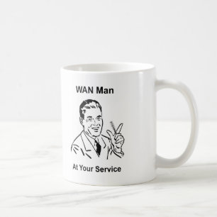 WAN Man At Your Service Retro Tech Coffee Mug