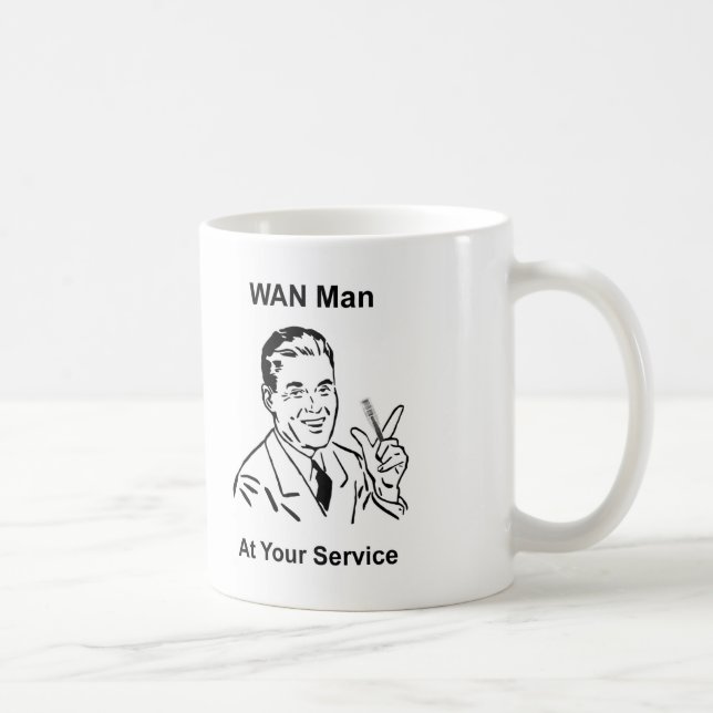 WAN Man At Your Service Retro Tech Coffee Mug (Right)