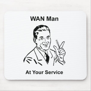 WAN Man At Your Service Retro Tech Mouse Mat