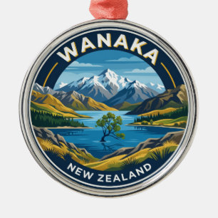 Wanaka New Zealand Metal Tree Decoration