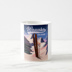 Wanaka New Zealand ski poster Coffee Mug