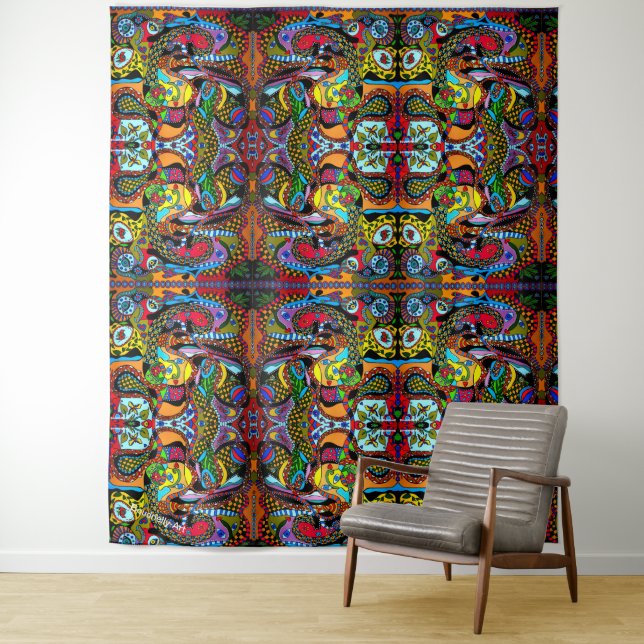 Wanddress "Happy-Art" Boudrielly-Art Tapestry (In Situ)