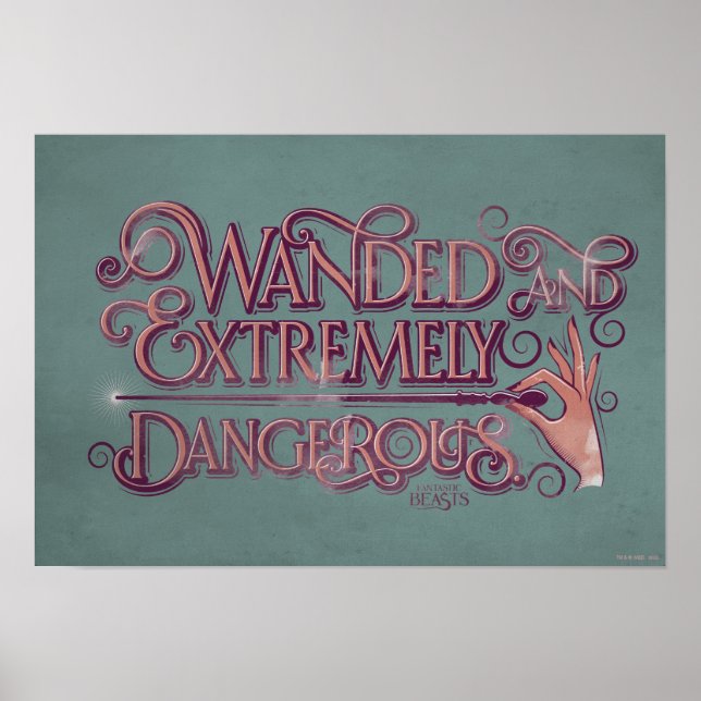Wanded And Extremely Dangerous Graphic - Pink Poster (Front)