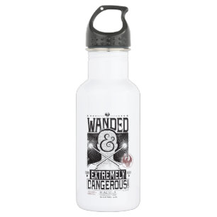 Wanded & Extremely Dangerous Wanted Poster - Black 532 Ml Water Bottle