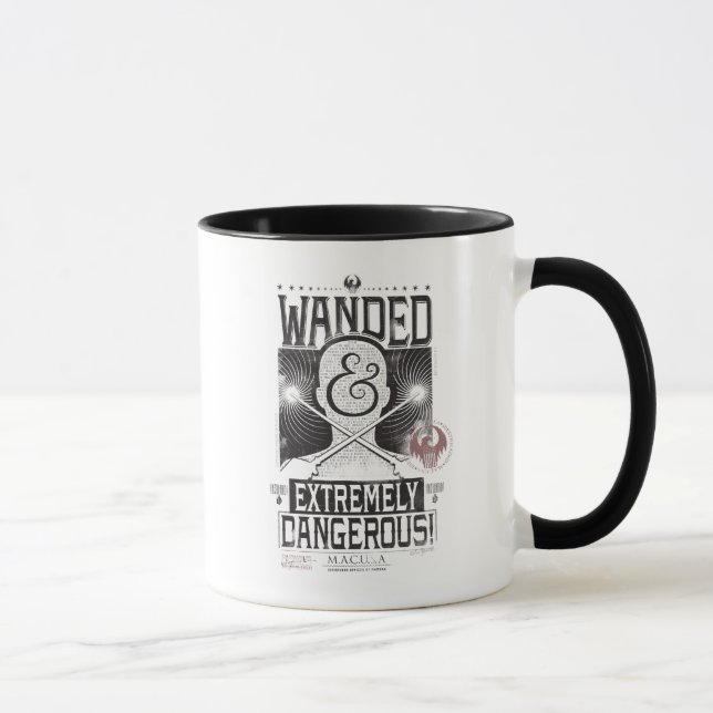 Wanded & Extremely Dangerous Wanted Poster - Black Mug (Right)
