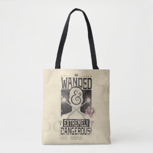 Wanded & Extremely Dangerous Wanted Poster - Black Tote Bag