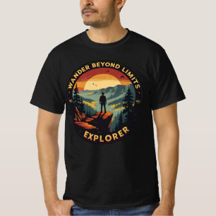 Wander Beyond Limits Retro Explorer Adventure T-Shirt