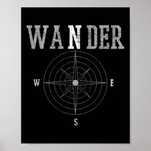 Wander Comp Hiking Camping Adventure  Poster