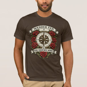 Wander Far Compass Rose Vintage T-Shirt
