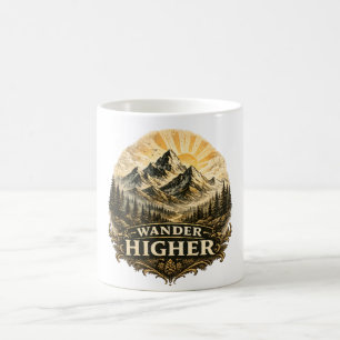 Wander Higher Mountain Adventure Vintage Coffee Mug