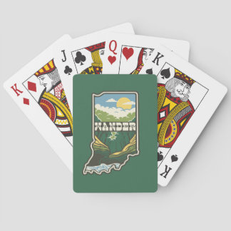 Wander Indiana Playing Cards - Green