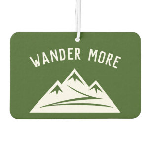 Wander More mountain peak logo car air freshener
