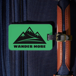 Wander more mountain peak logo custom luggage tag