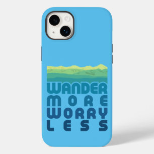 Wander More Worry Less/blue gradient Case-Mate iP Case-Mate iPhone 14 Plus Case