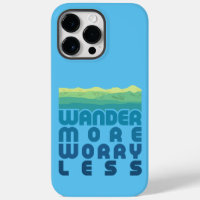 Wander More Worry Less/blue gradient Case-Mate iP
