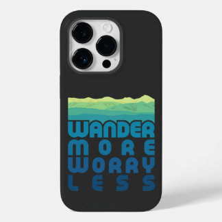 Wander More Worry Less/blue gradient Case-Mate iP iPhone 14 Pro Case