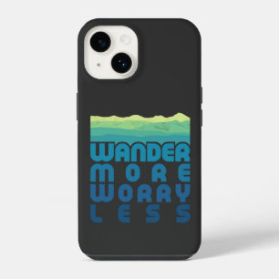 Wander More Worry Less/blue gradient Case-Mate iP iPhone 14 Case