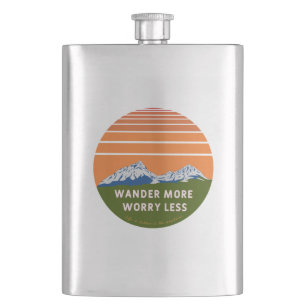 Wander more Worry less Hip Flask