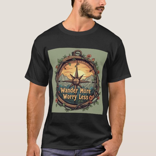 Wander More, Worry Less T-Shirt (Front)