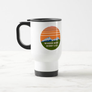 Wander more Worry less Travel Mug