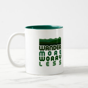 Wander More Worry Less Two-Tone Coffee Mug