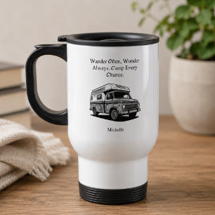 Wander Often Wonder Always Camp Every Chance Travel Mug