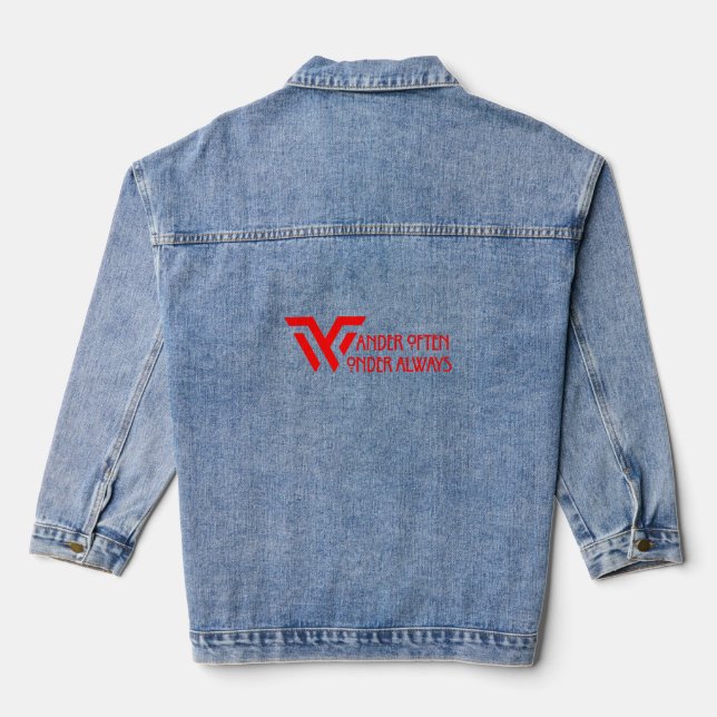 Wander often Wonder always Denim Jacket (Back)