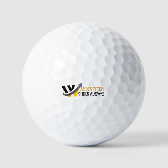 Wander often, wonder always golf balls (Front)